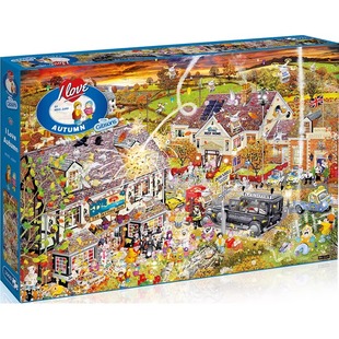 Gibsons拼图1000片我爱秋天四季成人版高级感纸质拼图一千片潮玩