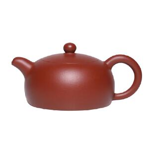 金镶玉朱泥紫砂壶半月壶手工宜兴原矿大红袍茶壶茶具泡茶单壶
