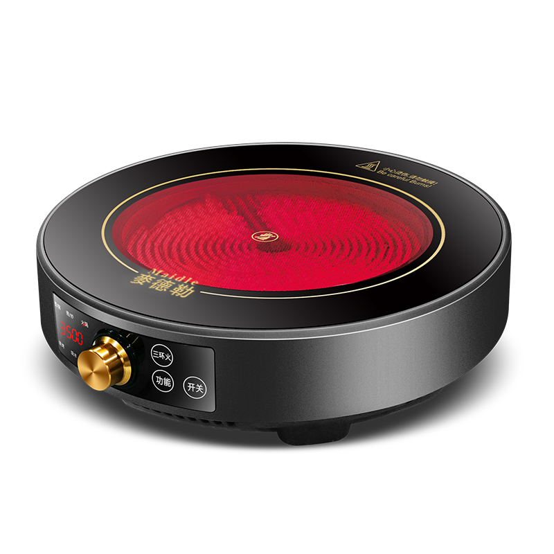 麦德勒新款圆形电陶炉家用3500W大功率猛火3000w变频轻音节能正品