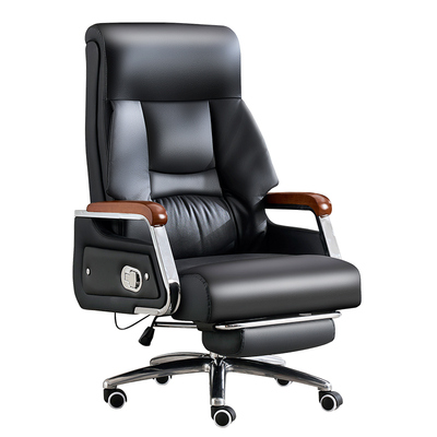 2-3岁小牛皮老板椅无极仰躺