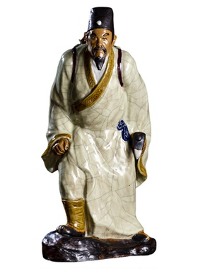 石湾陶瓷人物像李时珍中医摆件