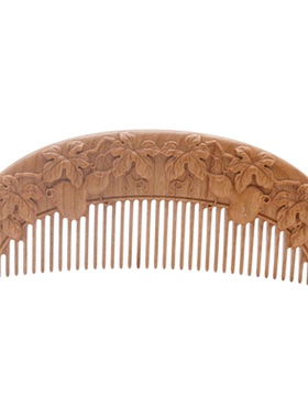 泰山桃木王桃木雕刻梳子桃花款三生三世款福寿款送精美礼品