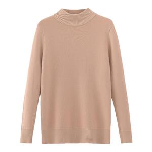 加绒毛衣女秋冬加厚一体绒针织打底衫内搭大码半高领套头保暖上衣