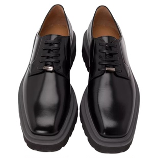 现货FERRAGAMO菲拉格慕 男士牛皮革厚底系带方头德比皮鞋 301604