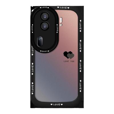 简约渐变爱心适用opporeno12pro手机壳reno10新款reno9pro女款reno8镜头全包findx7pro硅胶防摔a97软壳保护套