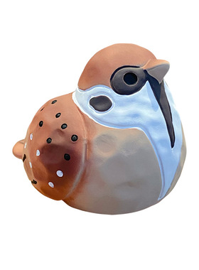 原创木雕风桌面树脂装饰品小摆件