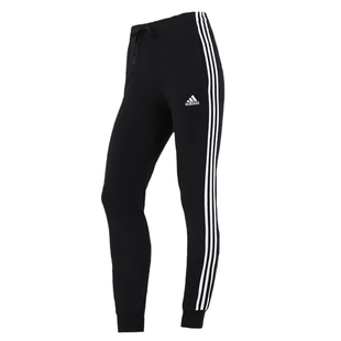 Adidas阿迪达斯女子三条杠束脚透气耐磨训练运动休闲长裤 GM5542