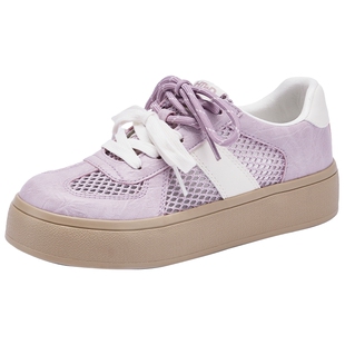 热风厚底德训鞋女款2025年冬季新款慢跑白色板鞋休闲百搭女鞋子