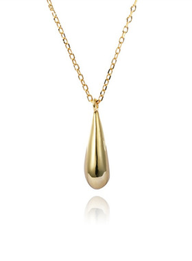 简约小水滴项链925纯银锁骨链