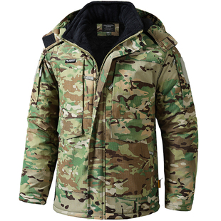 冬季工作服棉衣男潮加绒加厚工装棉袄套装冬装劳保服棉服迷彩大衣