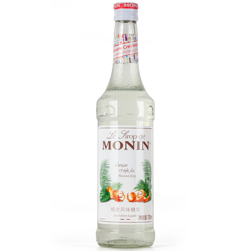 MONIN莫林橘皮風(fēng)味糖漿/果露700ml 調(diào)咖啡雞尾酒飲料水吧專用原料