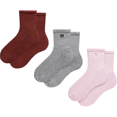 Daily Essential 短筒袜 *3 双装丨lululemon丨LU9CE5S