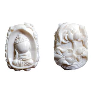 天然猛犸象牙雕无相佛牌吊坠手串手把件配饰品文玩配件吊牌子