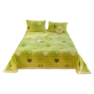 秋冬季兔毛绒床单单件加绒加厚牛奶绒床毯珊瑚绒宿舍单人被单毛毯