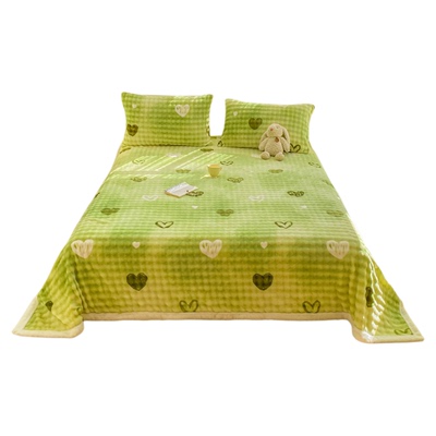 【A类母婴可用】兔毛泡泡绒床单