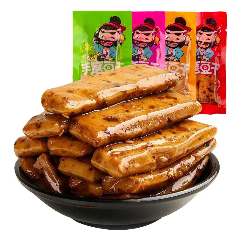 张飞手磨豆干五香麻辣豆腐干独立小包装零食四川特产解馋休闲小吃