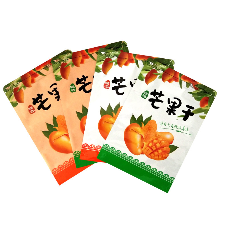 芒果干袋子包装袋自封自立牛皮纸袋塑料食品袋干果零食袋定制加印