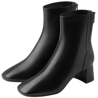 73hours方跟弹力高跟短靴