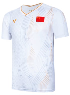 2026新款victor胜利羽毛球服中国大学生羽毛球队男女大赛队服国旗