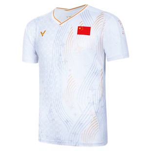 2026新款victor胜利羽毛球服中国大学生羽毛球队男女大赛队服国旗