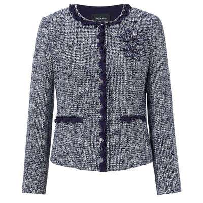 NAERSI娜尔思商场同款短外套时尚香颂25冬季新款通勤（配胸花）