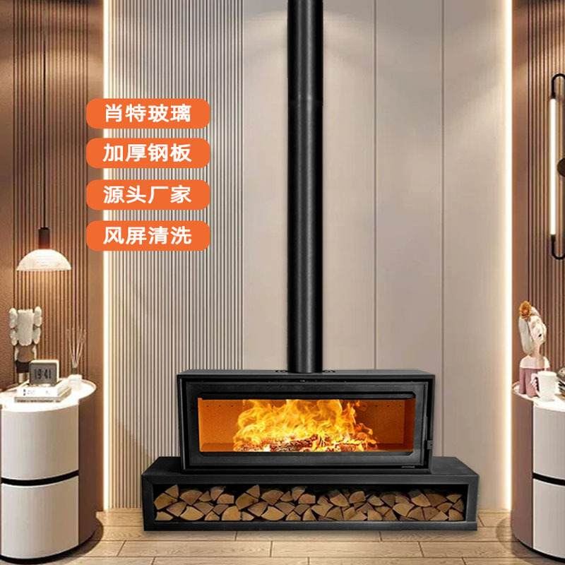 壁炉真火家用燃木取暖器欧式高碳钢嵌入式烧柴火农村民宿别墅装饰