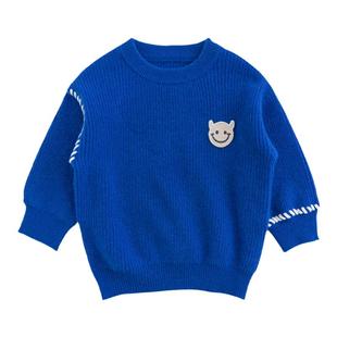 【阿拉善羊绒】幼歌婴幼儿秋冬新款卡通羊绒衫撞色防风舒适毛衣潮