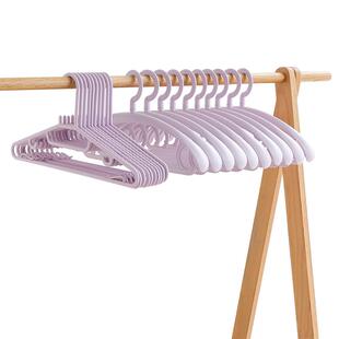 天标家用日式无痕衣架衣柜晾衣撑子防滑衣服挂宽肩加厚阳台晒衣架