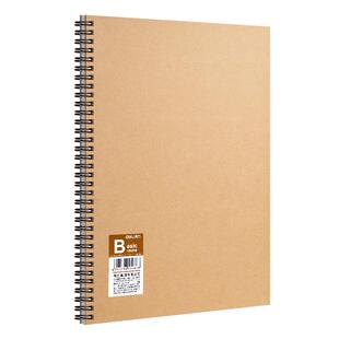 得力线圈本牛皮纸笔记本子卡皮巴拉风大学生专用加厚考研错题本商务记事本子小学生初中生练习本活页本日记本