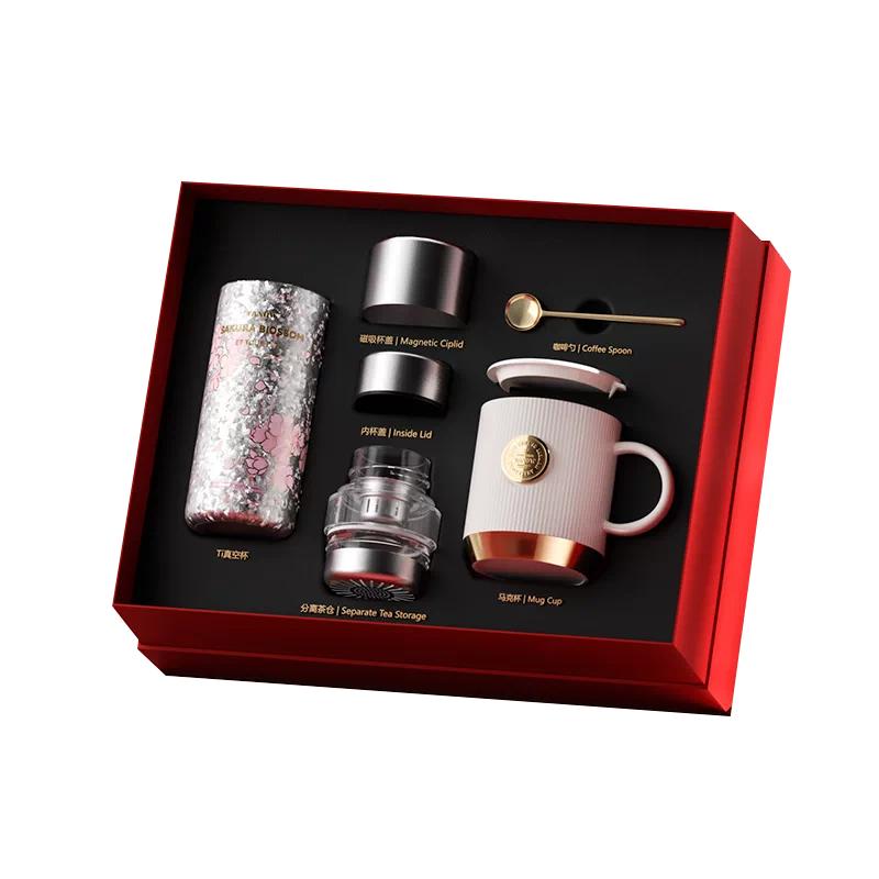 Vanow茶水分离纯钛泡茶杯马克杯