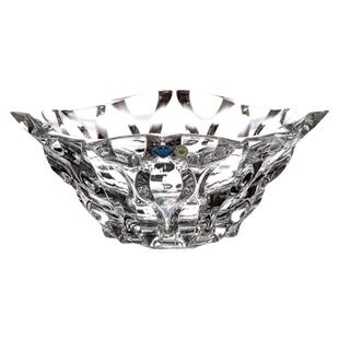 捷克BOHEMIA进口水晶玻璃大水果盘客厅茶几摆件糖果缸水果斗果盆