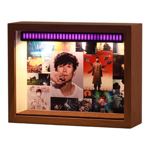 林俊杰周边音乐专辑相框装饰小摆件桌面工位创意灯光摆台diy礼物