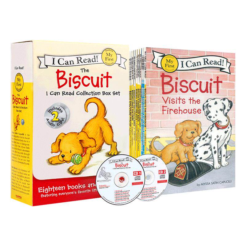 【原版正品】小饼干狗 I Can Read biscuit18册系列My First biscuit儿童英语启蒙画册分级阅读幼儿用书 幼儿园课外读物早教绘本书