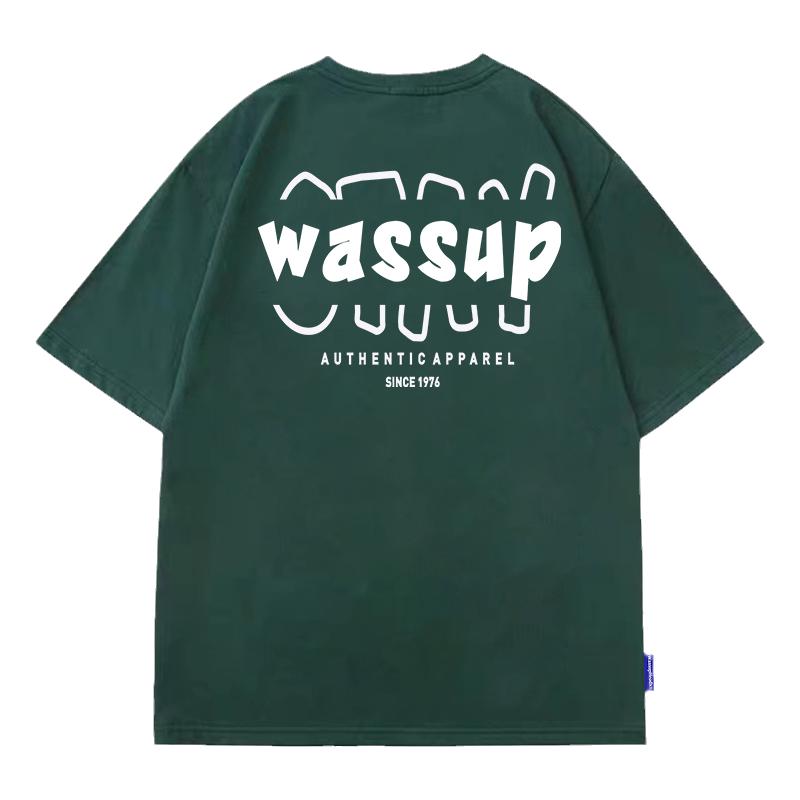 字母潮牌正品短袖WASSUPHEODS