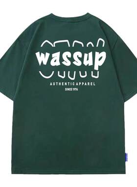 字母潮牌正品短袖WASSUPHEODS