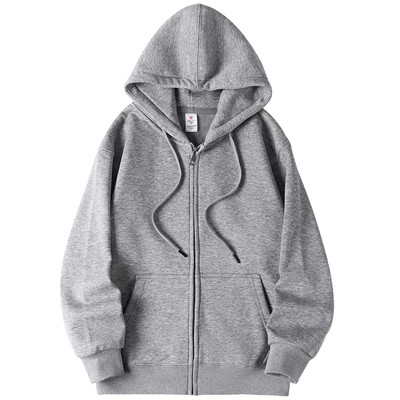 450g重磅银狐绒拉链开衫连帽卫衣