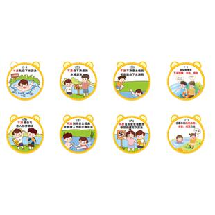 幼儿园夏季天珍爱生命防溺水六不准环创教室宣传海报安全教育挂图