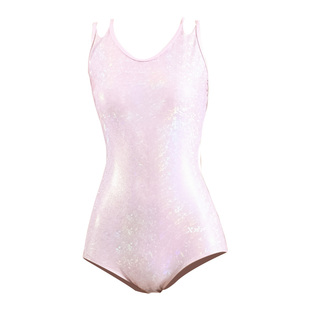 特步星光粉泳衣女2025年新款竞速显瘦遮肚连体专业游泳馆三角泳装