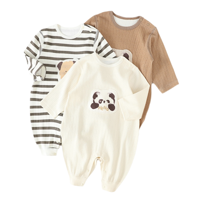 【7A抗菌】宝宝春秋条纹连体衣