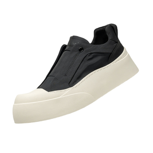 枫叶男鞋厚底增高板鞋男一脚蹬布鞋新款透气鞋子潮秋季运动休闲鞋