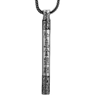 藏银大圣孙悟空金箍棒银吊坠男士挂件护身符转运项链潮男个性饰品