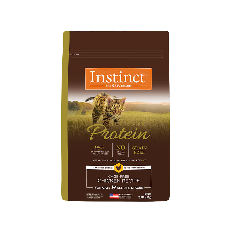 【保质期至26年12月】Instinct天然百利猫粮高蛋白鸡肉全猫粮10磅
