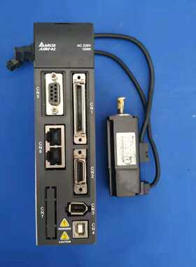 议价拆机台达A2-100W伺服套装驱动ASD-A2-0121-F电机ECMA-C10401G