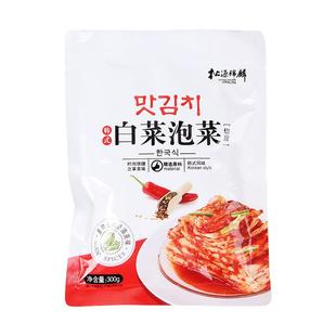 松源锦麟韩国式正宗辣白菜切段小包装金刚山开味胃下饭菜朝鲜泡菜