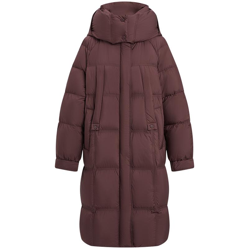 KBNE秋冬长款羽绒服女保暖舒适外套
