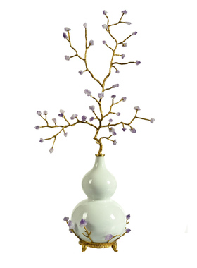 欧式美式陶瓷配铜葫芦高档奢华