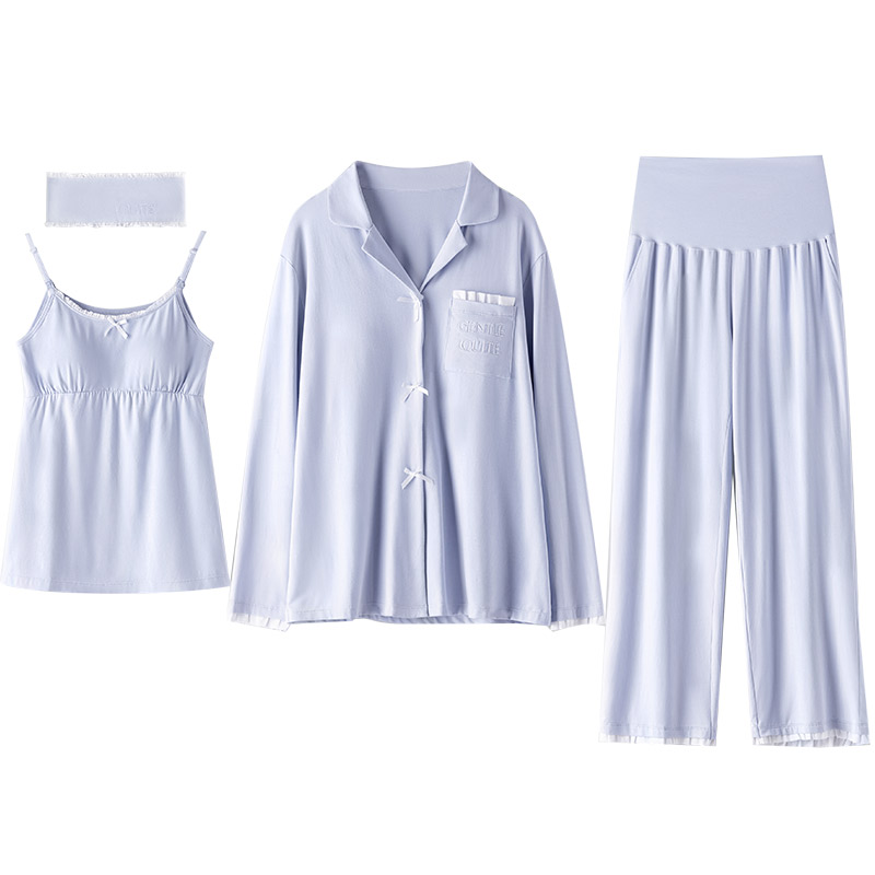 momjane秋冬月子服孕妇哺乳睡衣