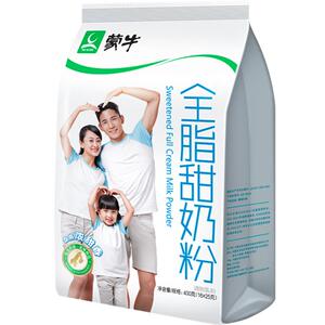 蒙牛牛奶粉甜奶粉400g全家营养男女士学生营养小条装成年