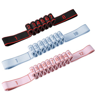 抗阻增肌数字阻力带中老年腿部力量训练拉伸弹力带练大腿肌肉器材