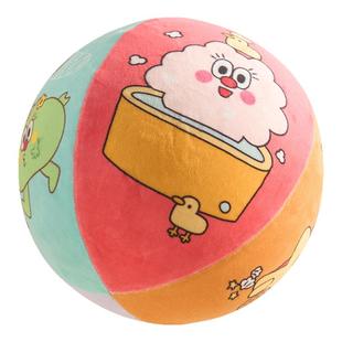 如山绒布静音篮球布艺儿童玩具拍拍弹力小皮球无声幼儿室内训练球